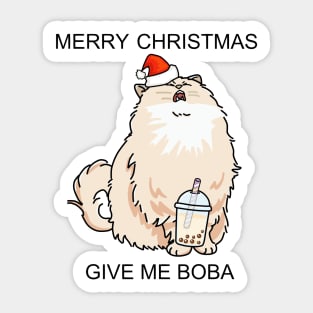 Merry Christmas! Cat Wants Boba! Sticker